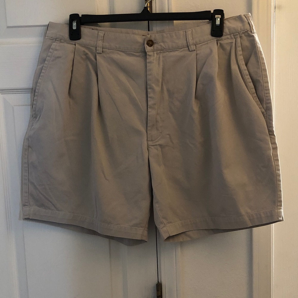 Natural Issue Men's Casual Pleated Khaki Shorts Size 38